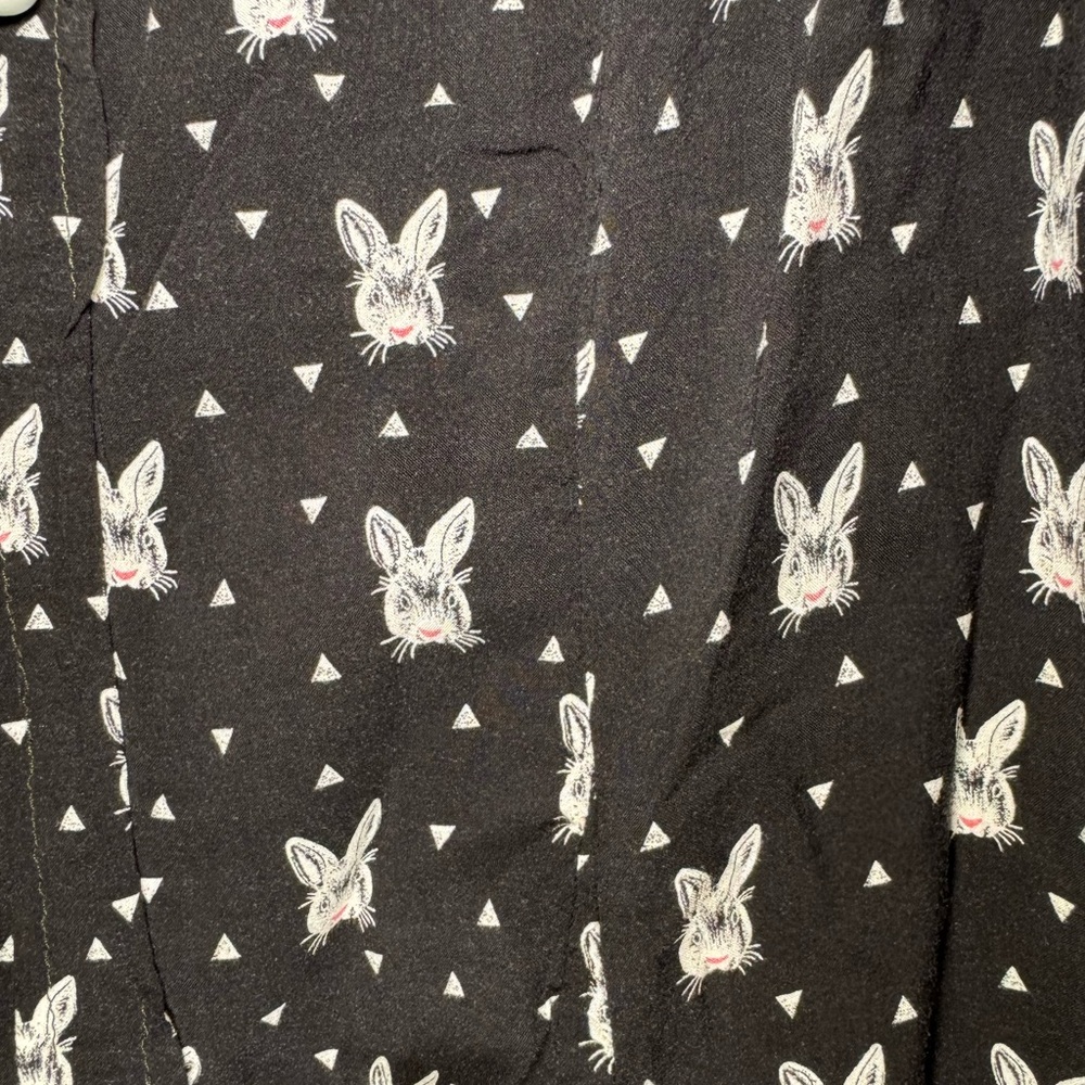 Torrid Black And White Bunny Head Polka Dot Tunic Top Retro Style Size 2/2X - Picture 4 of 12